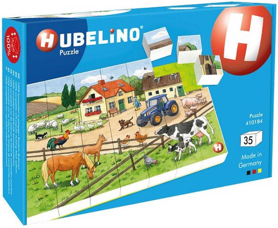 Hubelino puzzel boerderij junior 26 5 x 18 2 cm 35 stukjes