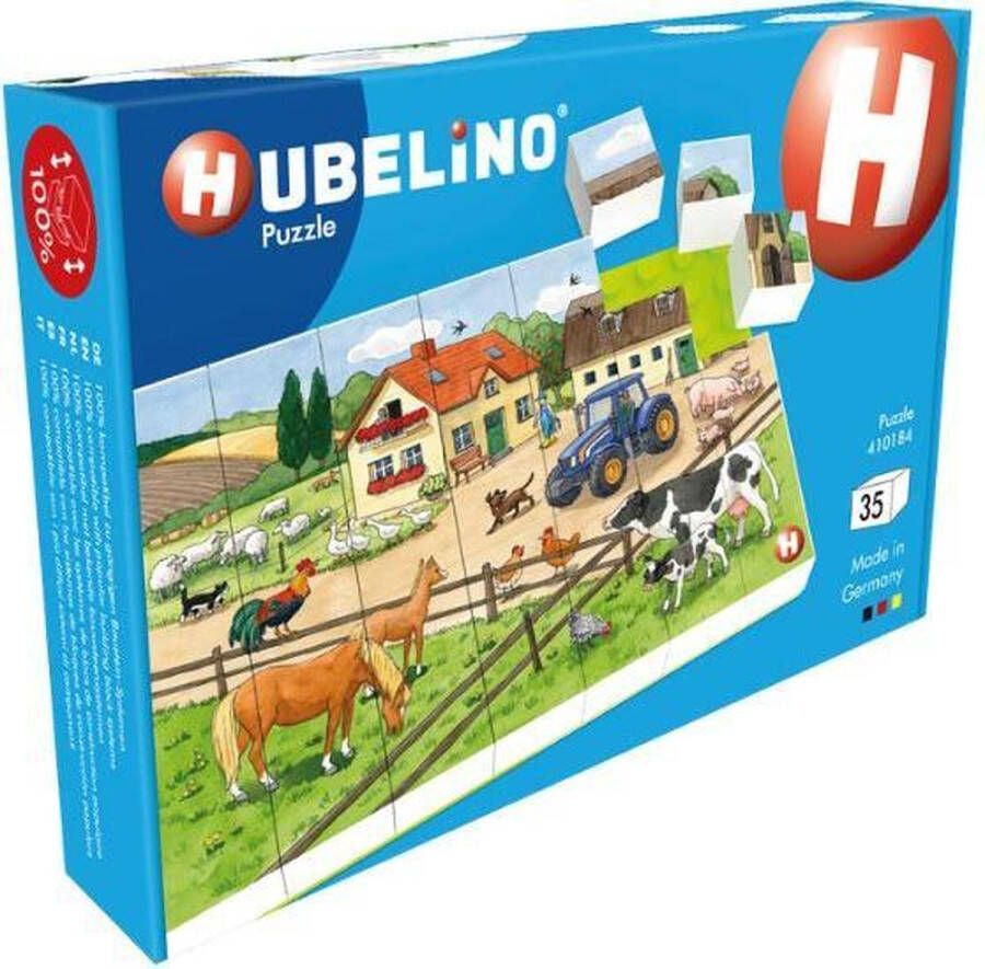 Hubelino puzzel boerderij junior 26 5 x 18 2 cm 35 stukjes