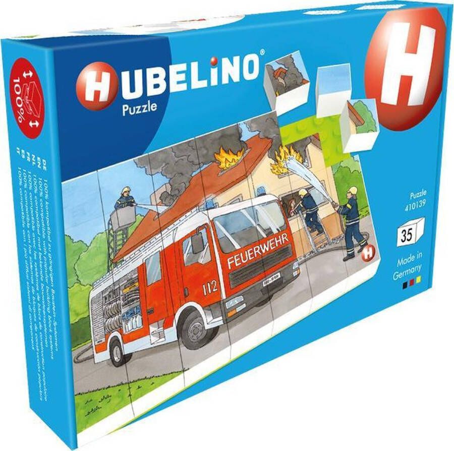 Hubelino puzzel brandweer junior 26 5 x 18 2 cm 35 stukjes