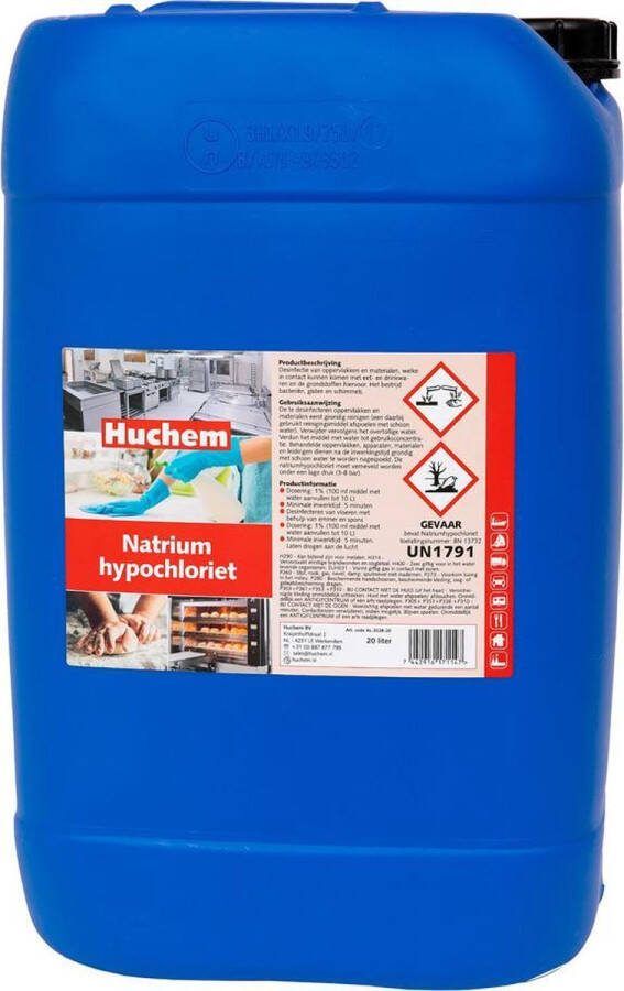 Huchem Chloor Goedkoop (Bleek) 20L Natriumhypochloriet Goedkoop