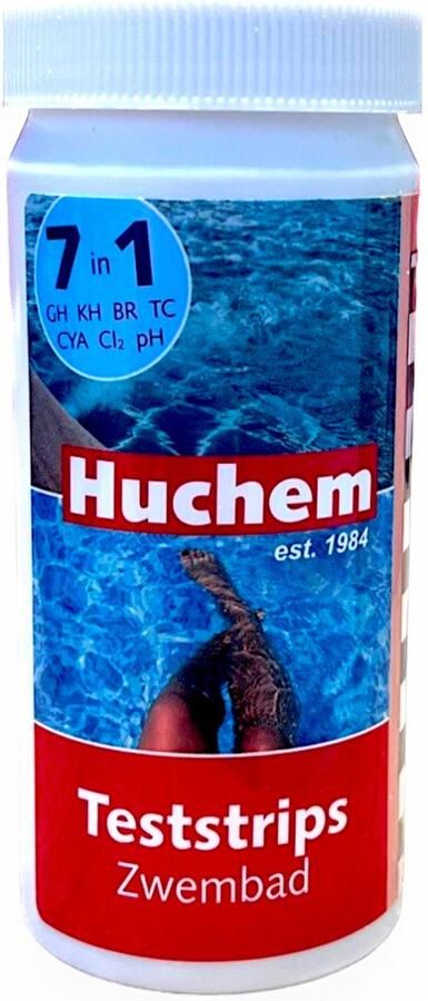 Huchem Teststrips Zwembad 50 st. 7 in 1 Aquarium Pool Swimming pool