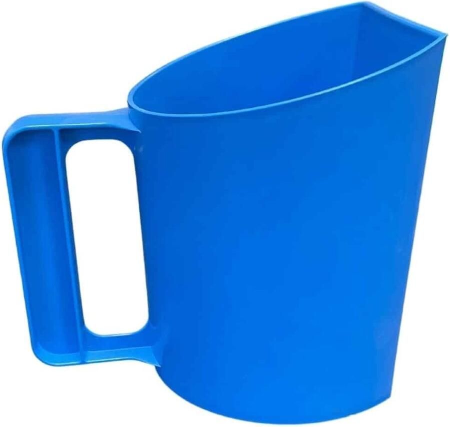 Huchem Voerschep Maatschep Bekerformaat Doseerschep Meelschep Blauw 1kg