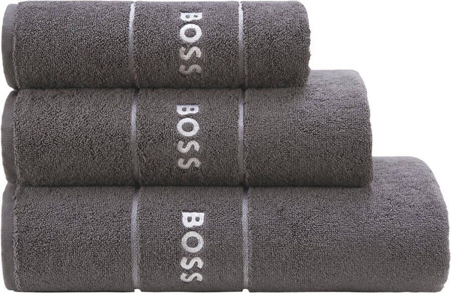 Hugo Boss handdoek Plain Graphite 50x100 cm