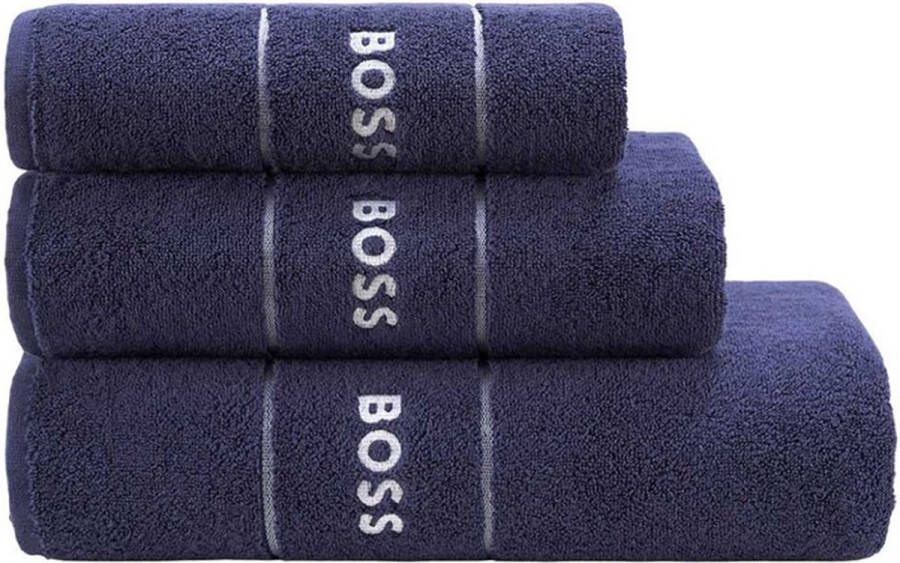 Hugo Boss handdoek Plain Navy 50x100 cm