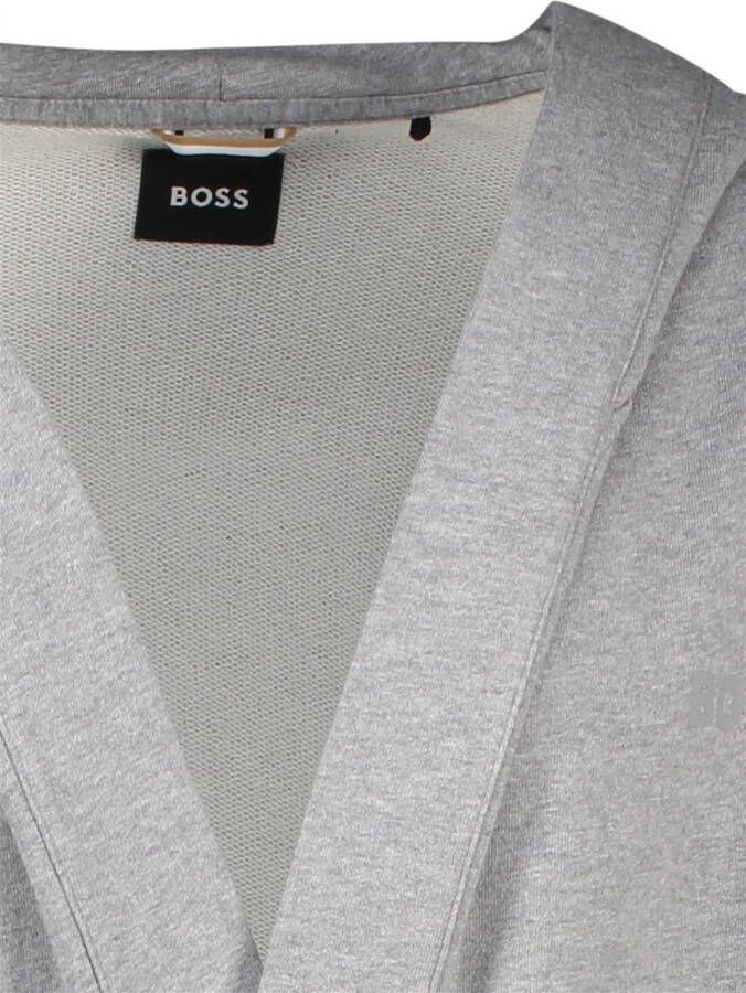 Hugo Boss Iconic French Terry Robe heren badjas (middeldik) middengrijs Maat: M