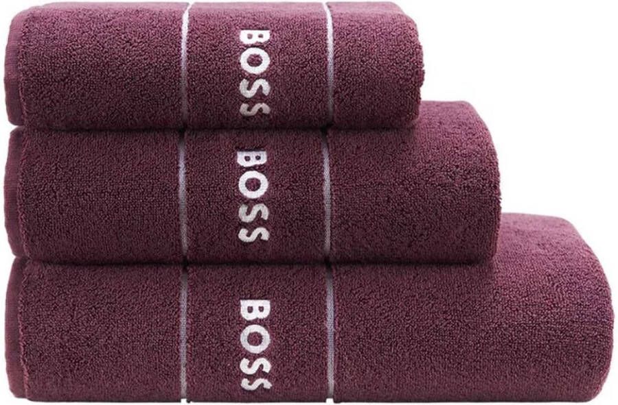 Hugo Boss wasdoekje Plain Burgundy 30x30 cm