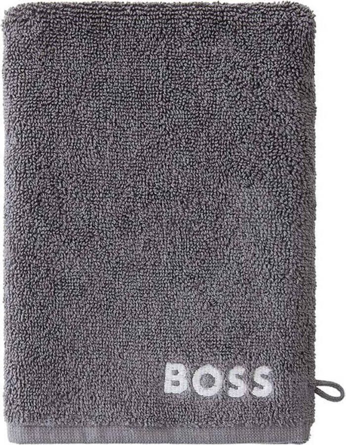Hugo Boss washandje Plain Graphite 15x21 cm