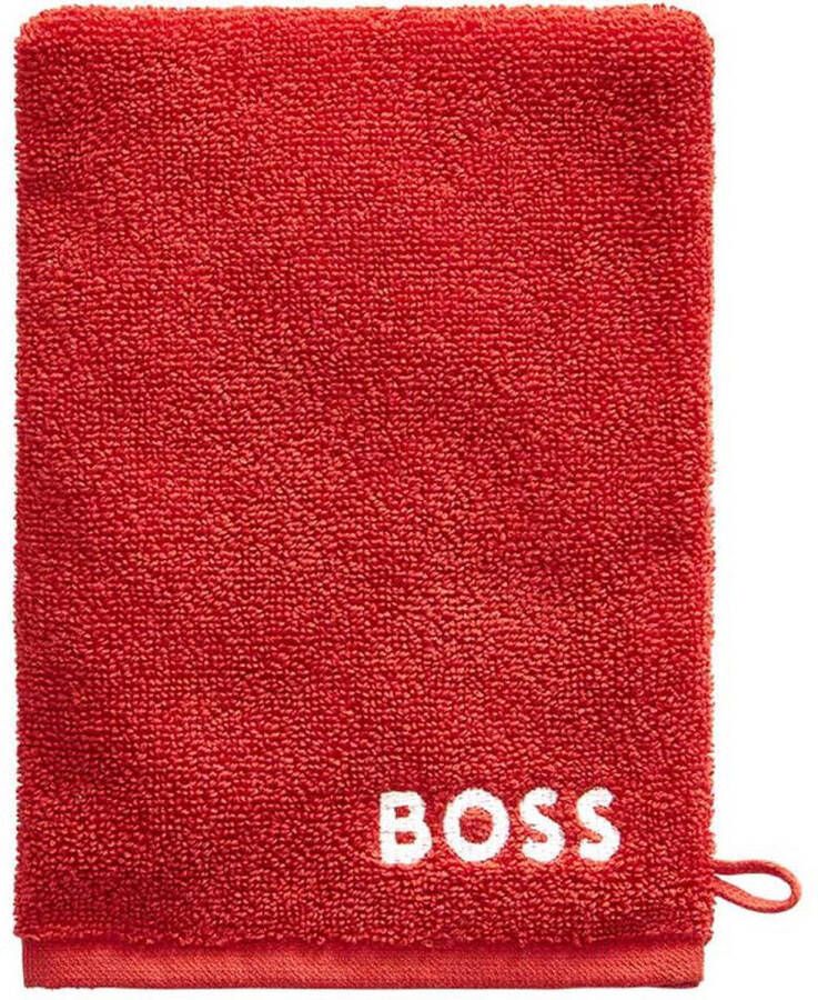 Hugo Boss washandje Plain Red 15x21 cm