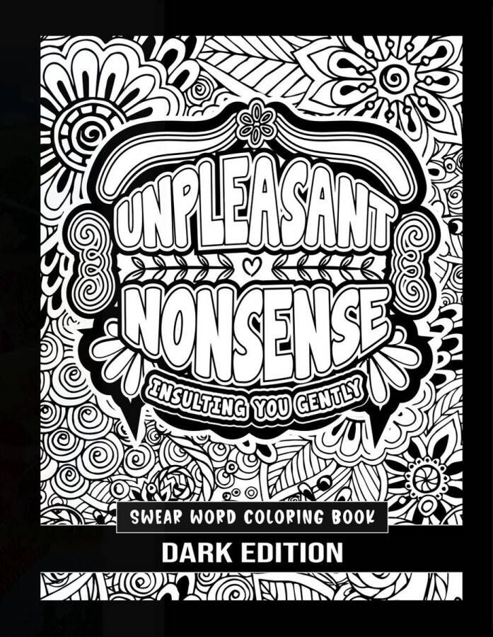 HugoElena Scheldwoorden kleurboek van Unpleasant nonsense: Funny but rude Kleurboek voor volwassenen Engelse editie