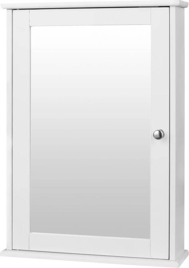 Huis-tuin online Badkamermeubel Badkamerkast Spiegel Muur Kast Kabinet Cosmetische Opslag Organizer Wit 42x12x58 cm (B x D x H)