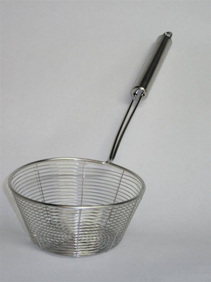 Huishoudkado.nl Frituurmandje Frituurvergiet Frituurschep B=14cm L38 5cm