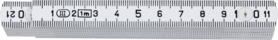 Hultafors Duimstok K2000 ABS Wit 1 meter 10 delen K2107-1-10W DU