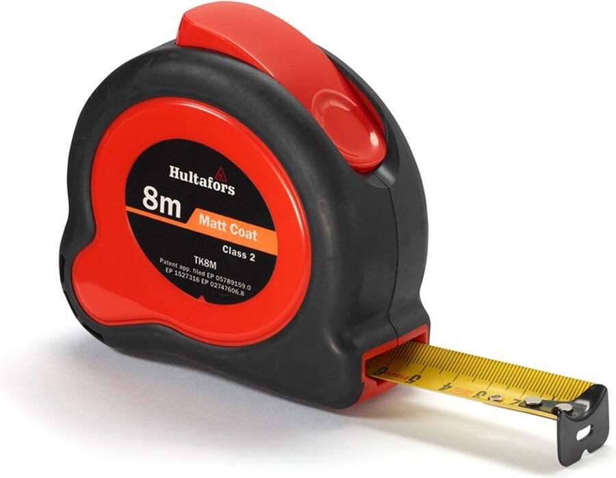 Hultafors TK 8 Rolmaat staal 8m x 25 mm Geel