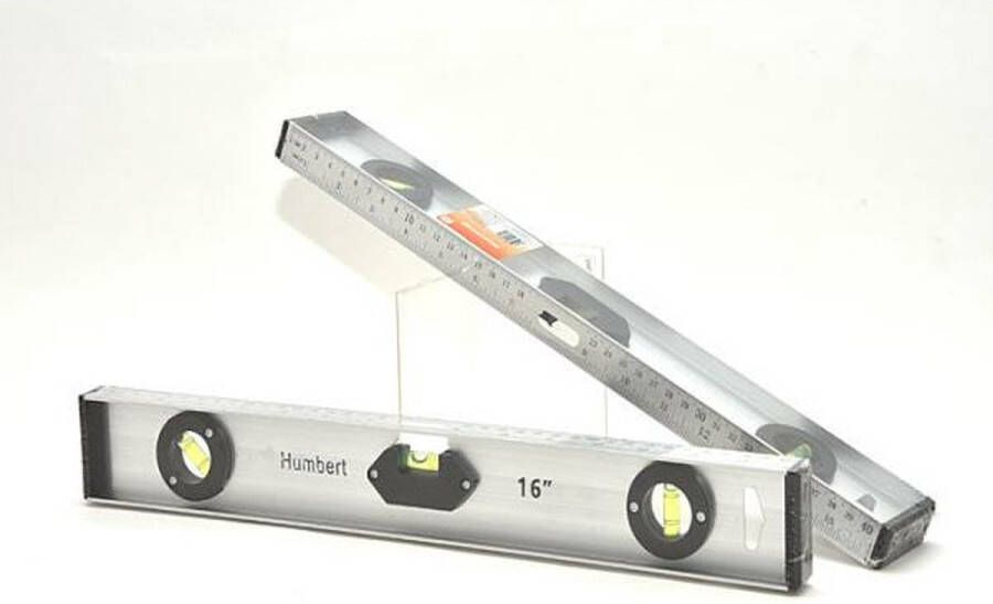 Humbert Waterpas 40 cm 3 libellen gereedschap zilver