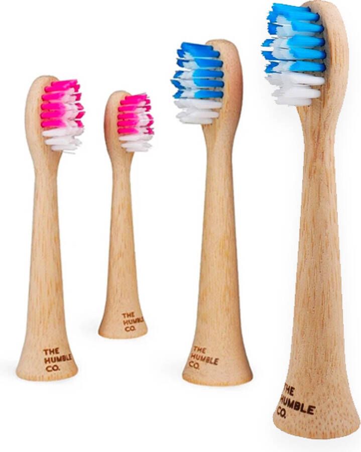 Humble Brush Opzetborstels Bamboe 4-pack Geschikt voor Philips Sonicare