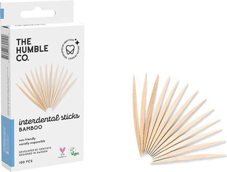 Humble Brush Tandenstokers Bamboo Duurzaam Tandverzorging 100 stuks Eco vriendelijk Gebitsverzorging