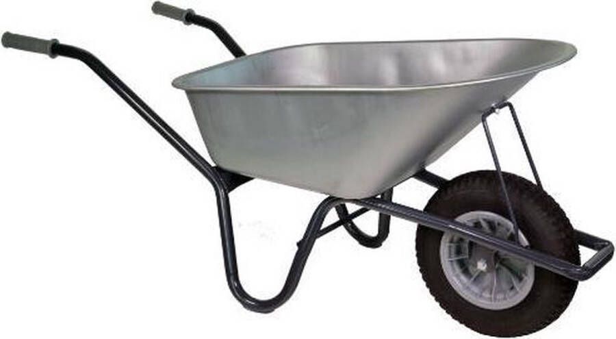 Kruiwagenwinkel.nl Kruiwagen gecoat 85 liter verzinkt met binnen- en buitenband