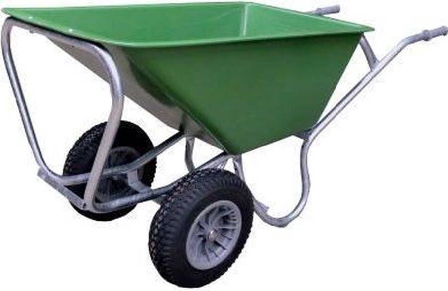 Kruiwagenwinkel.nl Boerderij kruiwagen met 2 wielen 160 liter met anti-lek kruiwagenwiel