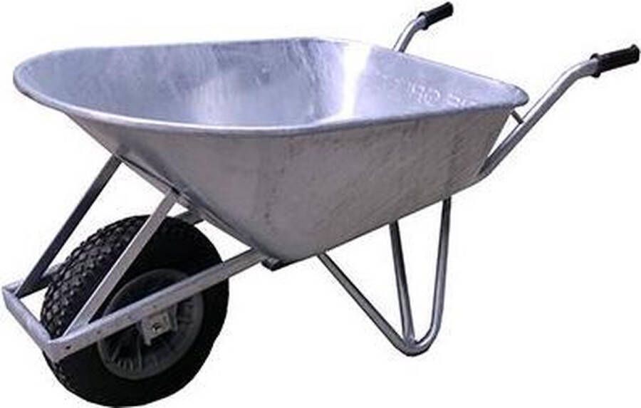 Kruiwagenwinkel.nl Gegalvaniseerde kruiwagen 120 liter met anti-lek kruiwagenwiel