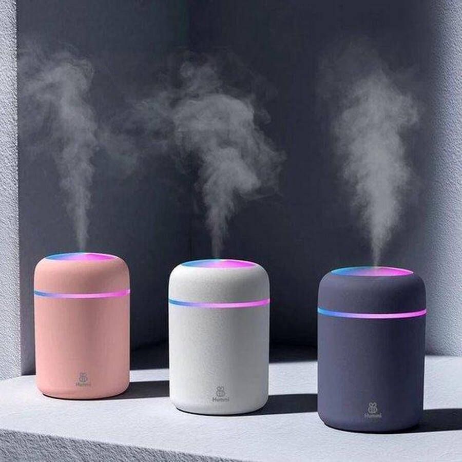 Hummi Mini (Grijs) Geur Verspreider USB Humidifier Luchtreiniger Luchtbevochtiger Aromatherapie Diffuser Aromatherapie Led Verlichting Diffuser Aroma