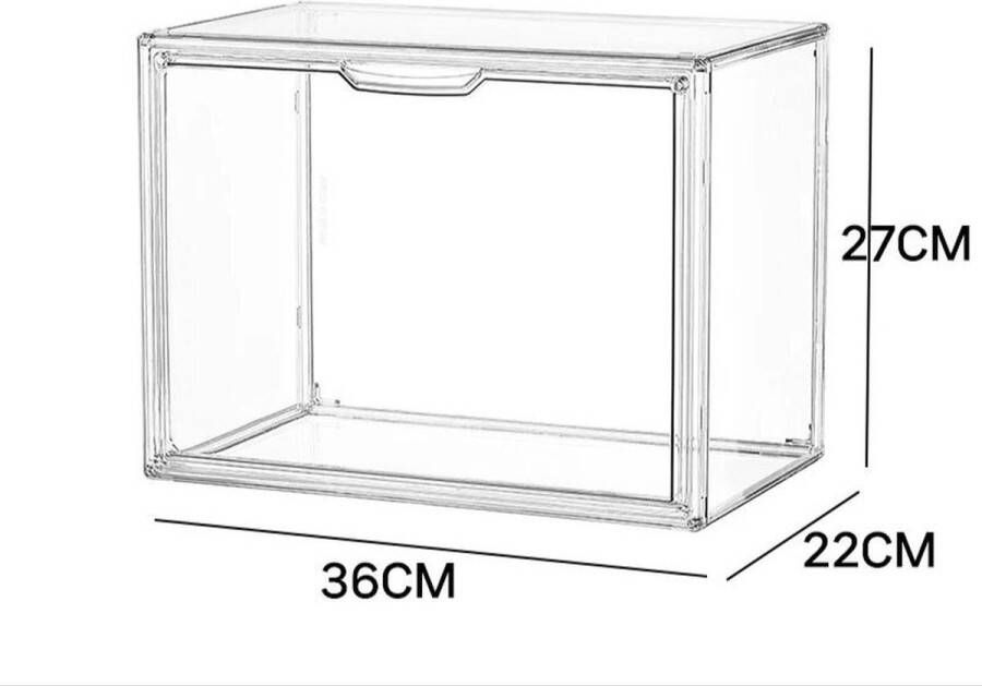Hupruce LILEV28 1piece Vitrine & Organizer Geschikt voor Tassen Boeken Tentoonstellen kostbare bezittingen Decor Transparant Opbergdoos