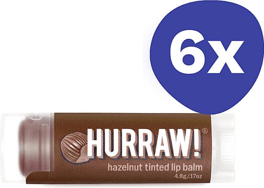 Hurraw Hazelnut Getinte Lippenbalsem (6x 3 4gr)