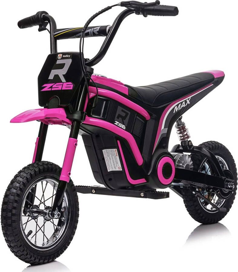 Hurricane Huricane Elektrische kindermotor 24V 350Watt Kindermotor Accuvoertuigen 3.5 tot 8 jaar kindermotor met luchtbanden Elektrische kinderauto (Roze)
