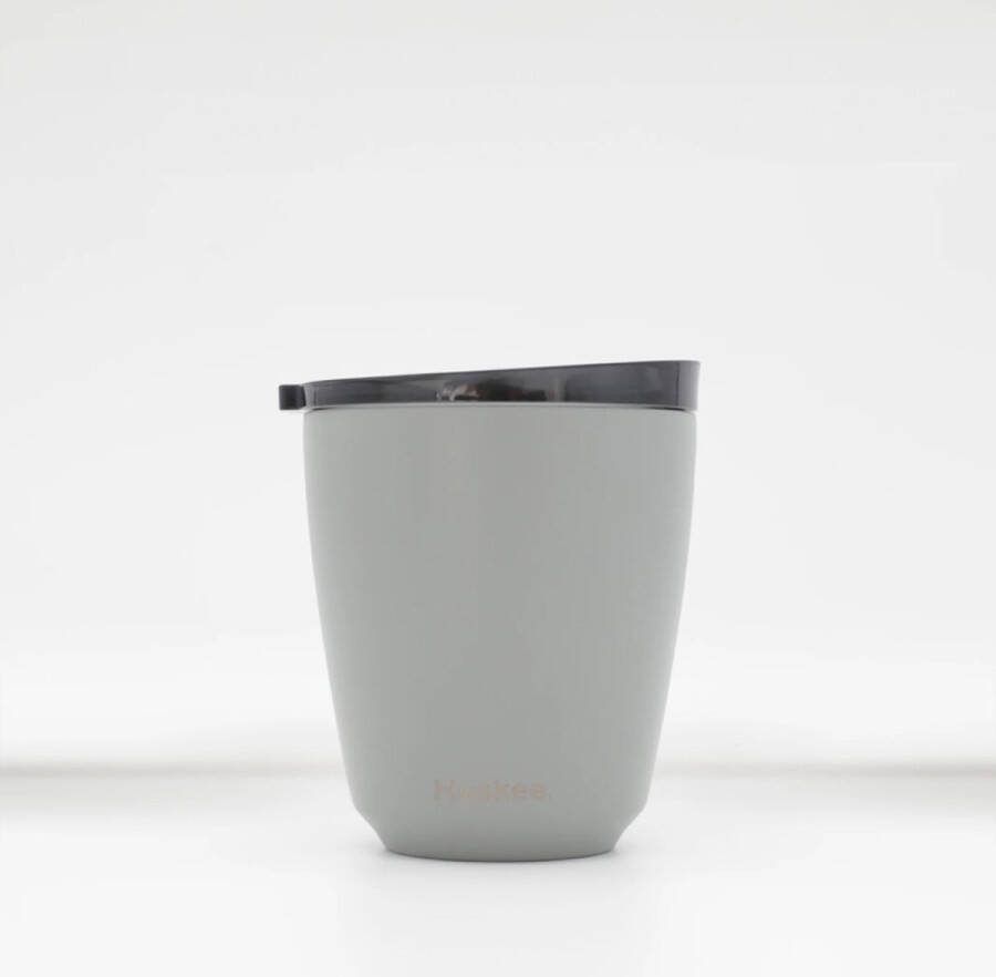 HuskeeCup HuskeeSteel & Deksel Hersluitbare Thermische Koffiebeker To Go 8oz 24cl Groen