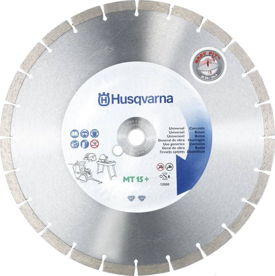 Husqvarna 543087132 579815620 Diamantdoorslijpschijf (MT15) voor K760 K770 350 x 25 4 20mm beton