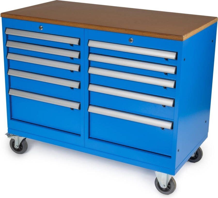 Huvema Verrijdbare werkbank met 10 laden BL 10D 1120x570x920 MWB