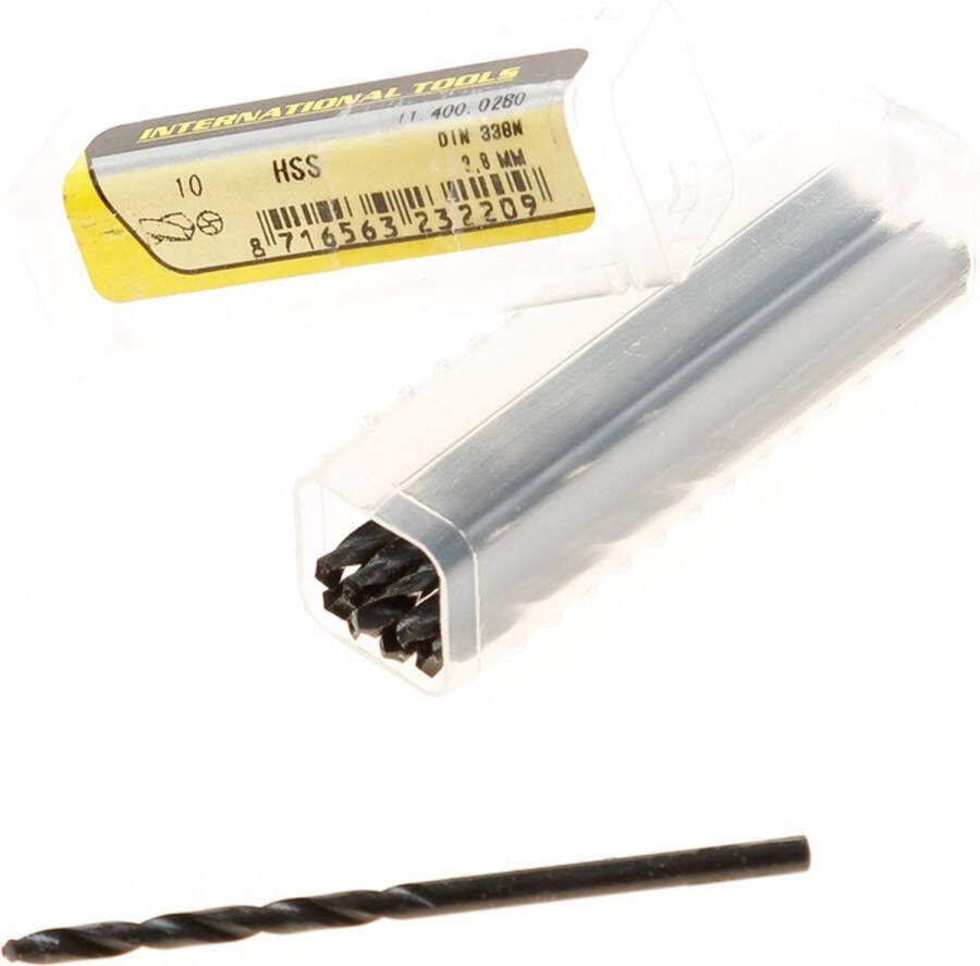 Huvema HSS metaalboor din338 diameter 2.8mm (Prijs per 10 stuks)