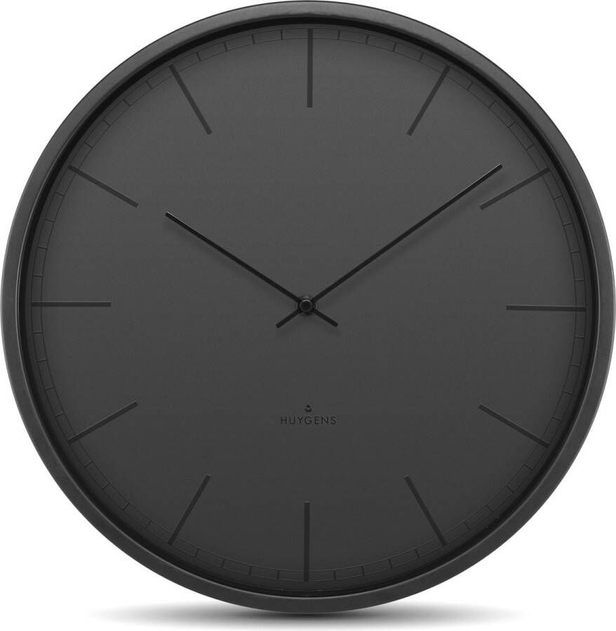 Huygens Amsterdam Huygens Tone Index 35cm Zwart Wandklok Stil Quartz uurwerk