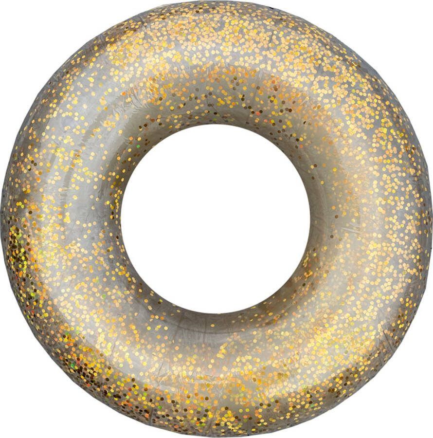 HydroSplash Opblaasbare Zwemband Zwemring Zwembad speelgoed Floaties voor in het zwembad Gold Ø 90 cm