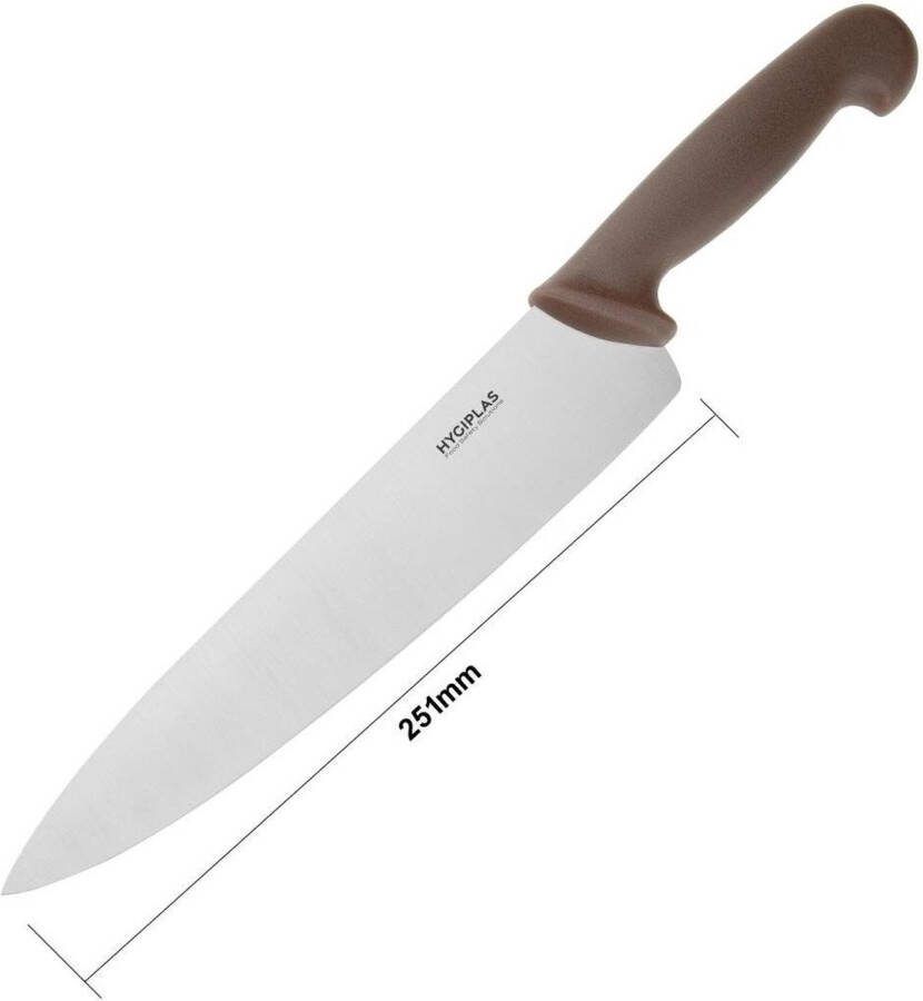 Hygiplas Koksmes Bruin 25cm FX111 Restaurant Hotel Professioneel