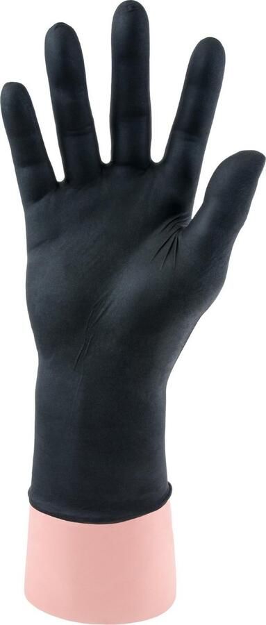 Hygoclean Qtop Heavy 6.0 Allround Nitrile onderzoek wegwerp handschoenen extra sterk zwart maat M Set à 100 stuks