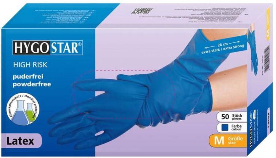 Hygostar latex wegwerp handschoenen High Risk S 50st