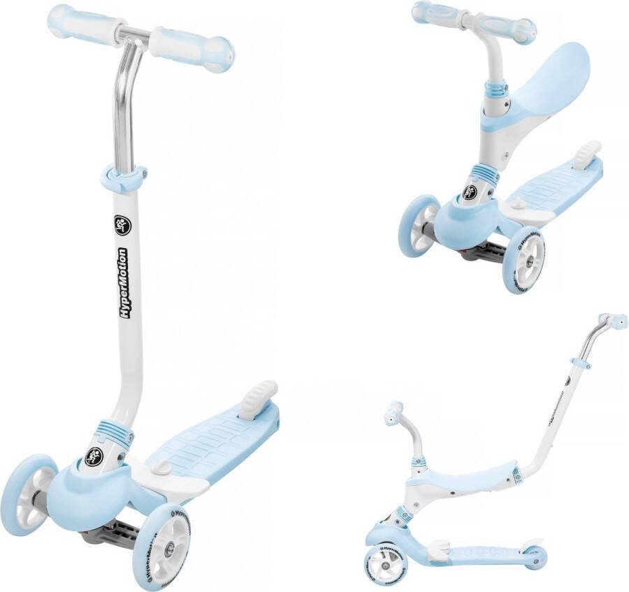 Hyper Motion HyperMotion kinderstep 3 Wielen Blauw Jongen 1 tot 5 Jaar jongens inclusief zadel en duwstang