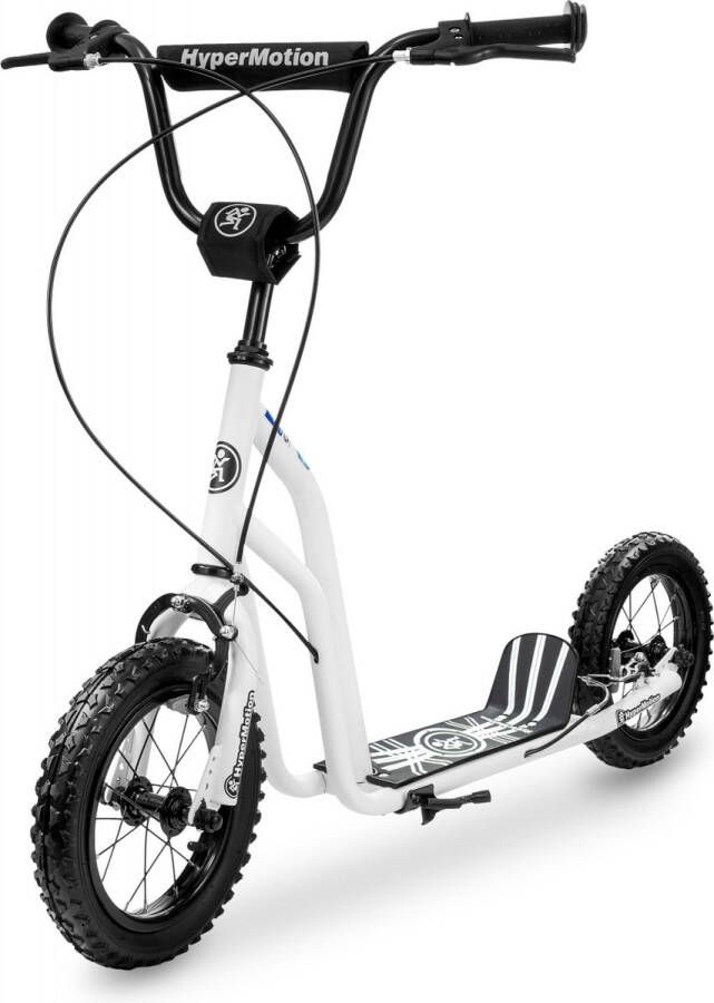 HyperMotion Step Volwassenen Grote Wielen VIVA fiets loopfiets scooter kinderfietsen meisje autoped kickbike met luchtbanden stepfiets stapfiets bike autopeds dames meisjes stepperbike 12 inch jongens kinderen stepbike volwassen Wit
