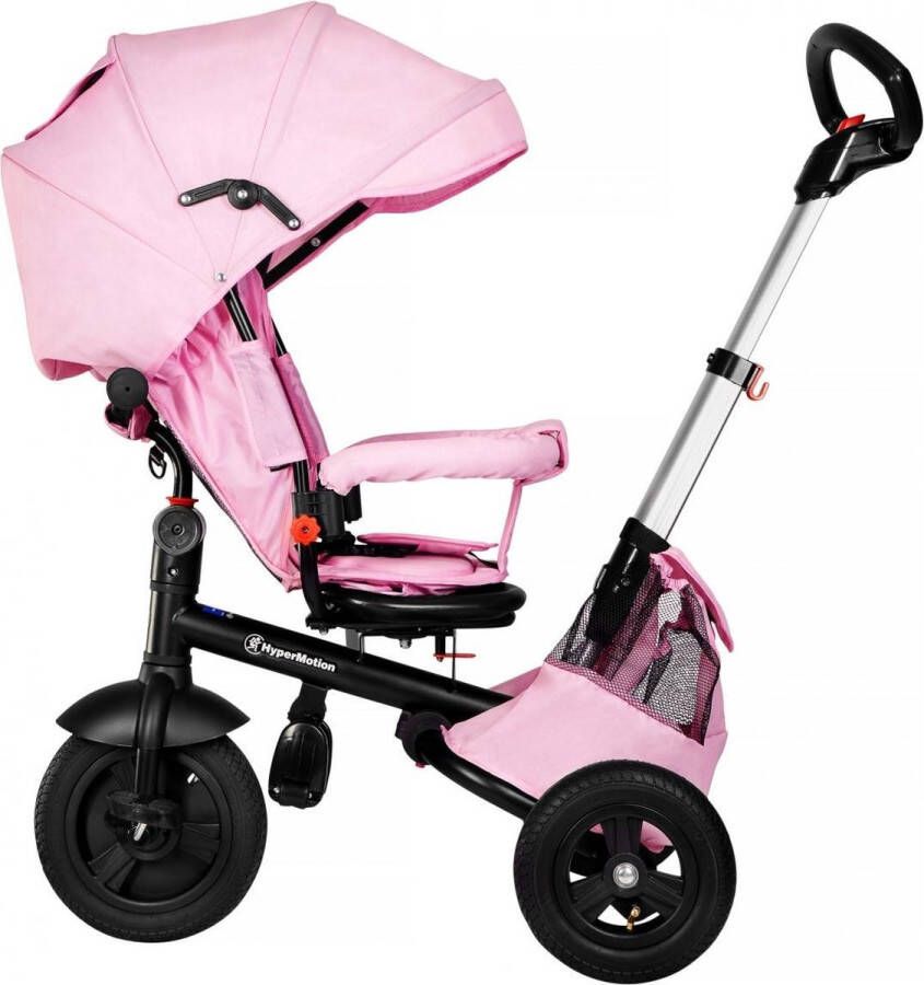 HyperMotion Kinder Driewieler Hyper Motion Tobi Velar Roze kinderfiets 1 2 drie jaar met duwstang stok jongens baby driewielers jongen meisje peuter comfort 4 in 1 voor peuters kind kinderen tot 5 jaar luchtbanden meisjes fietsje stuurstang