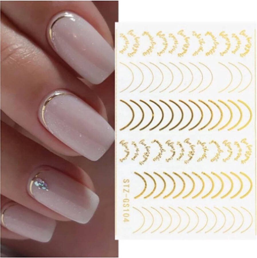 Hypify Nagelstickers Tijdelijk 1 + 1 gratis Unieke Nagel Stickers Kleur Goud Nail Art 3D Stickers Nagelstickers Nagel Decoratie