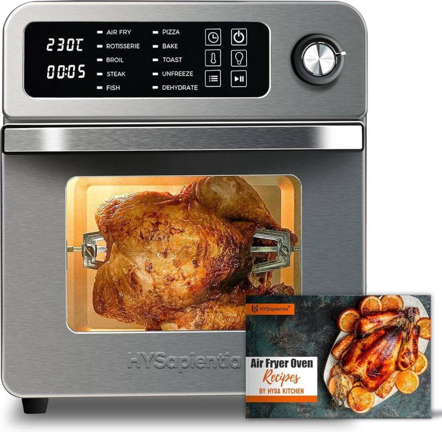 HYSapientia Heteluchtfriteuse 15L XXL minioven met convectie 1800 W