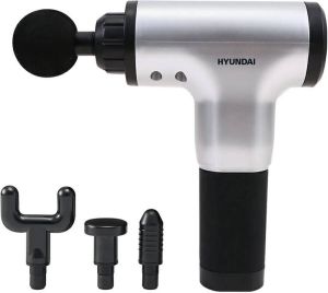 Hyundai – Massage gun Massage apparaat met 4 opzetstukken – Zilver