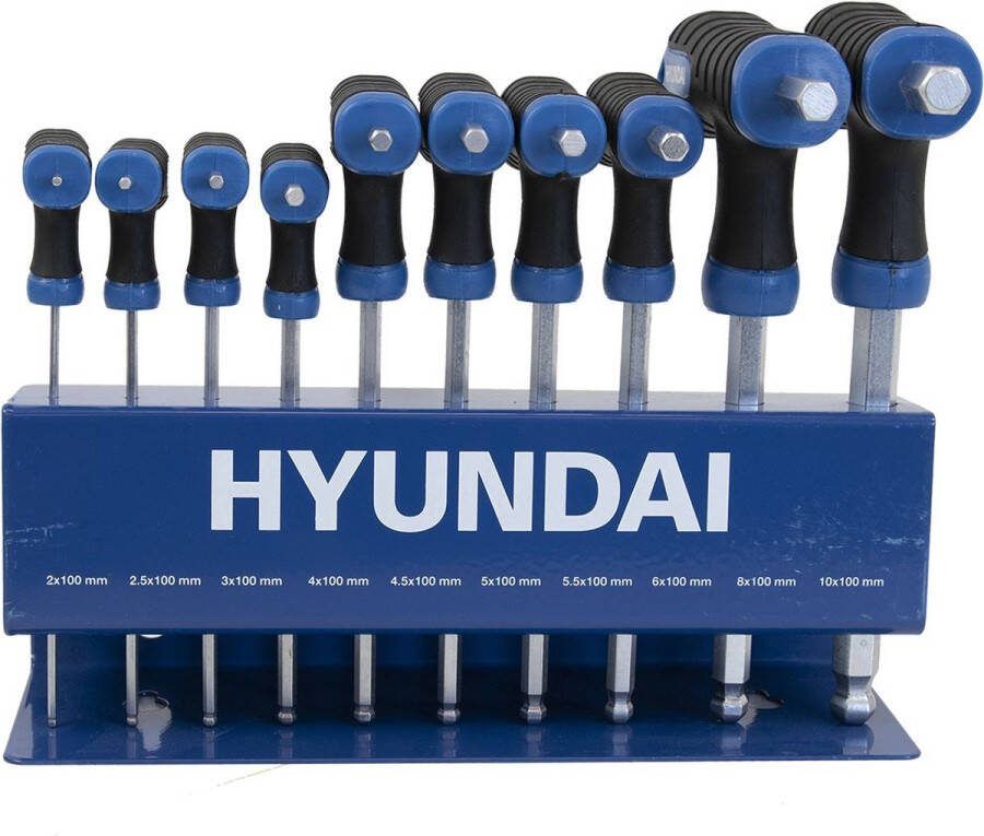 Hyundai T-greep inbussleutelset 10-delig