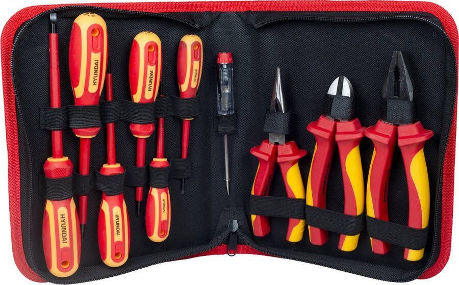 Hyundai VDE gereedschapset 10 delig ergonomisch gevormde handgreep