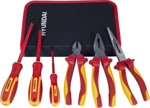 Hyundai VDE gereedschapset 6-delig 1000V Chrome Vanadiumstaal ergonomisch gevormde handgreep