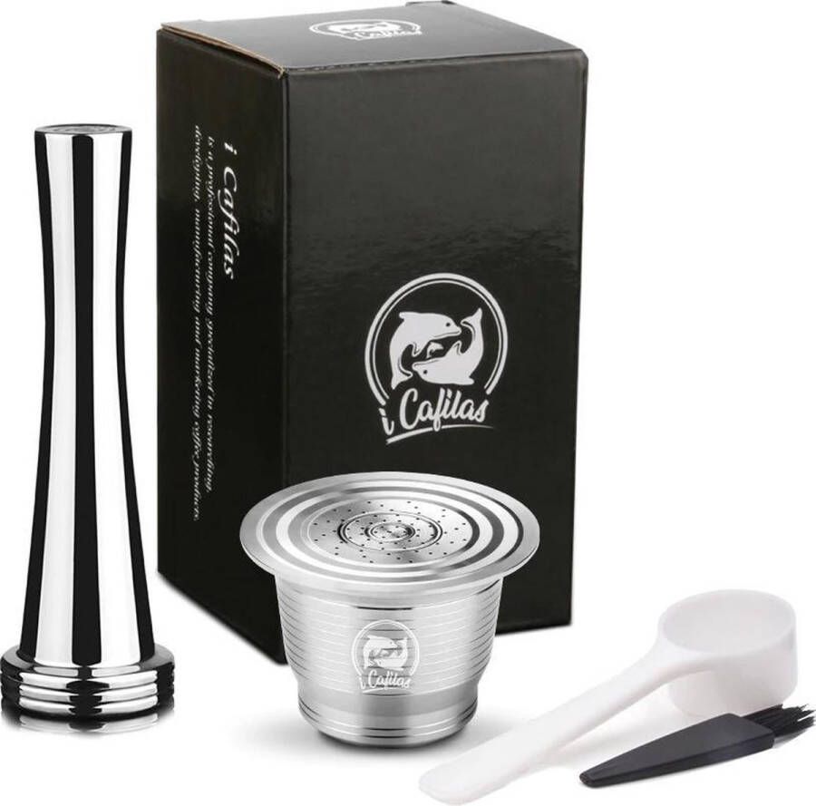 I Cafilas Hervulbare Nespresso Capsule iCafilas Koffie Cup Set Koffie Capsule Nespresso cup RVS