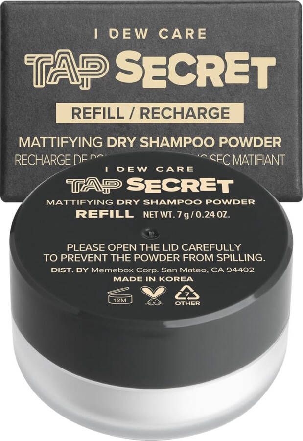 I Dew Care Tap Secret Mattifying Dry Shampoo Powder Refill Droogshampoo Anti-vet haar Droogpoeder Volume haar Navulling