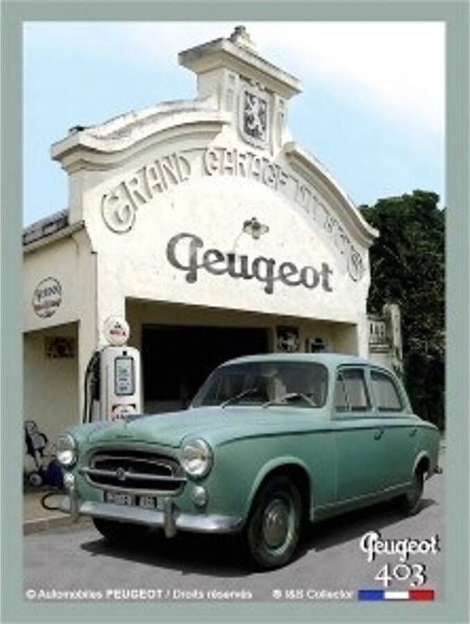 I&s collector metalen wandbord Peugeot 403 garage 20x30 cm