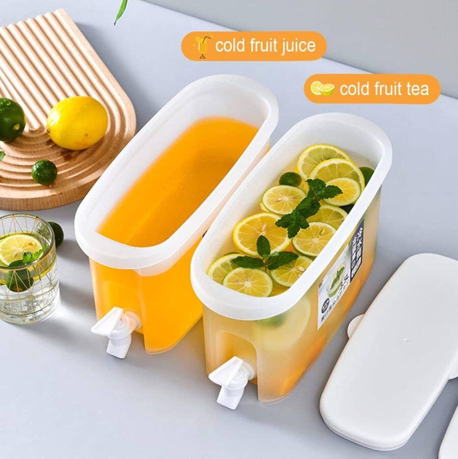 IBBO 3xDrink Bucket Drankdispenser met kraantje Waterdispenser Limonadetap Watertap Sapdispenser 3 L 3 Stuks