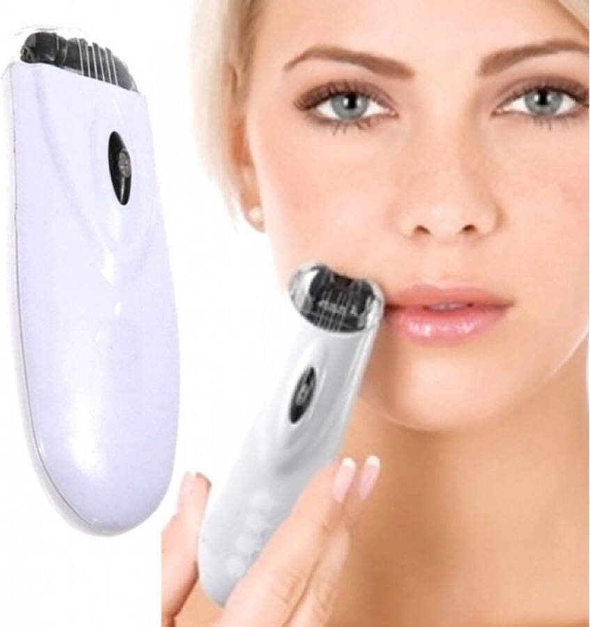 IBBO Gezichtsepilator Bikini Epilator Snor Epilator Ontharing Armen en Benen Ontharen Snoerloos Batterijen -Trimmer vrouw Bikini Wit
